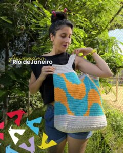 Bolsa com Fios Pingouin 100% Algodão